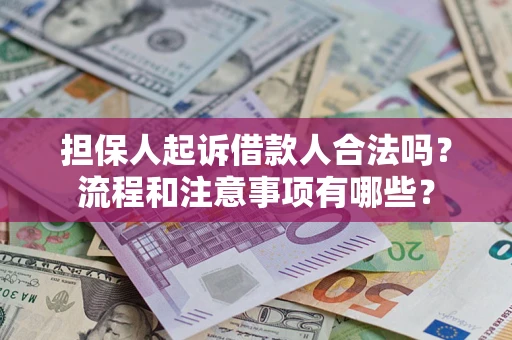 济南担保人起诉借款人合法吗？流程和注意事项有哪些？