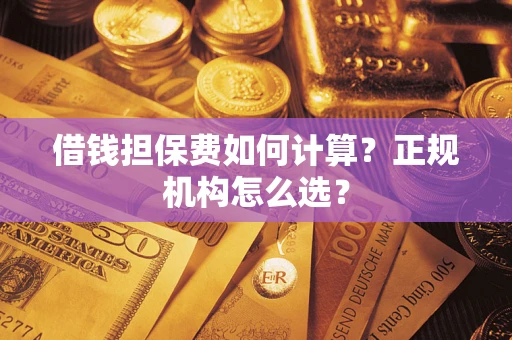 济南借钱担保费如何计算？正规机构怎么选？