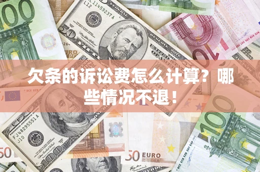 济南欠条的诉讼费怎么计算？哪些情况不退！