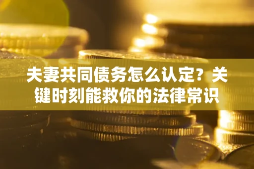 济南夫妻共同债务怎么认定？关键时刻能救你的法律常识