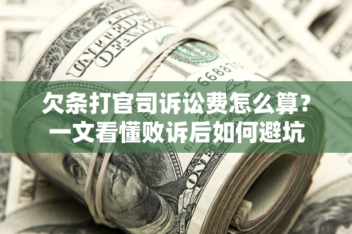 济南欠条打官司诉讼费怎么算？一文看懂败诉后如何避坑