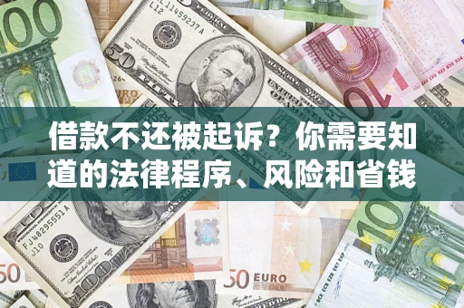 济南借款不还被起诉？你需要知道的法律程序、风险和省钱技巧