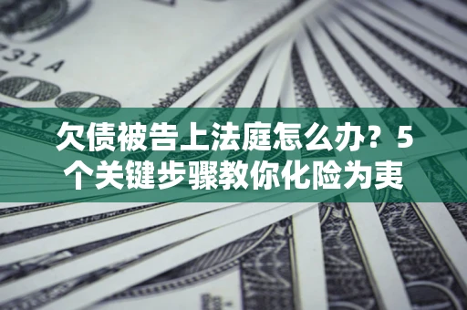 济南欠债被告上法庭怎么办？5个关键步骤教你化险为夷
